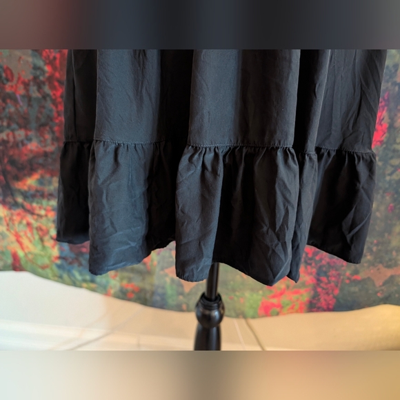 Black Lannah Tie Waist Silk Dress - Picture 12 of 13